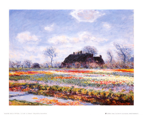 Tulip Fields At Sasenheim-Claude Monet Painting